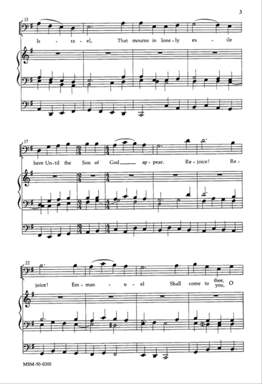 O Come, O Come, Emmanuel O Come, O Come, Emmanuel 3-Part scores gallery preview page 2