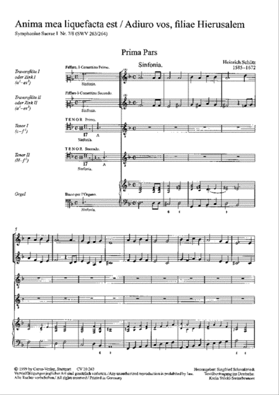 Anima mea; Adiur vos, fili Score scores gallery preview page 1