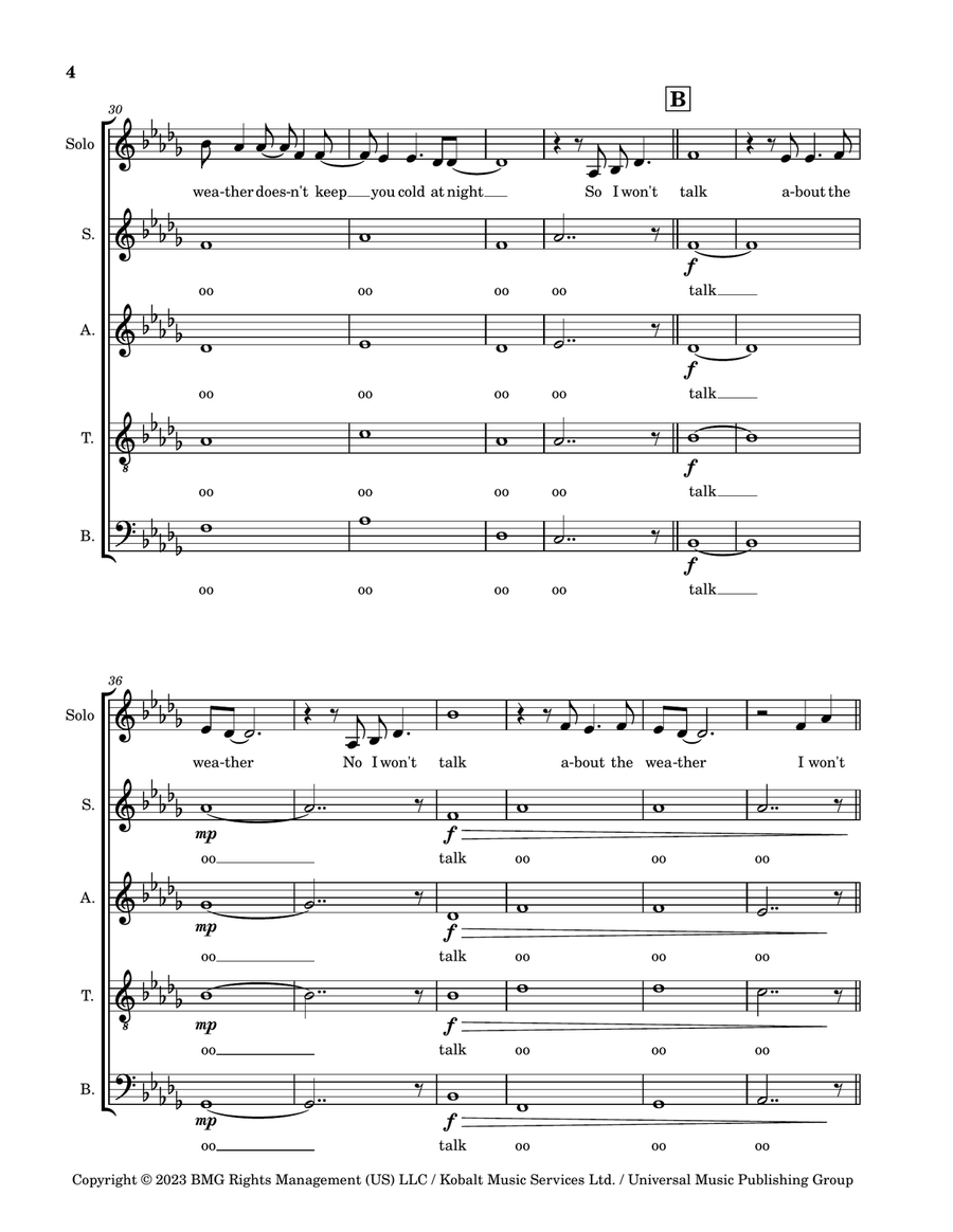 The Weather The Weather 4-Part scores gallery preview page 4
