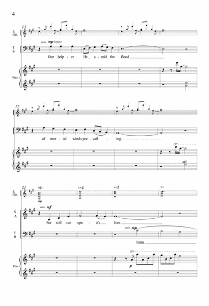 A Mighty Fortress Is Our God (Downloadable SATB/Guitar/Piano Score)