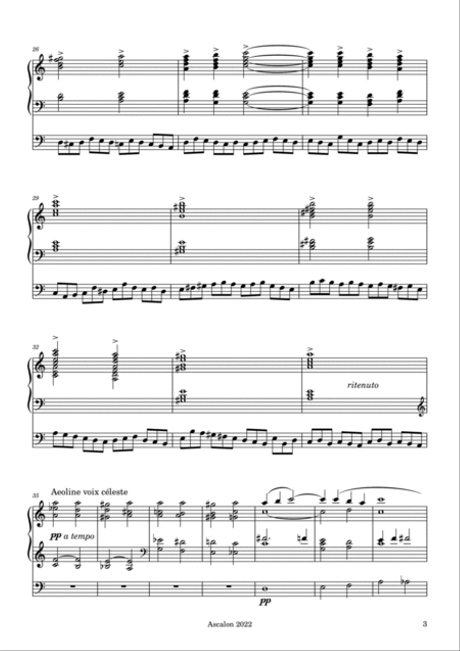 Improvisations on the Polish sacred song “Holy God”, Op. 38 Organ Solo scores gallery preview page 3