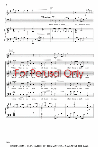 Prayer of St. Francis of Assisi - SATB Octavo image number null