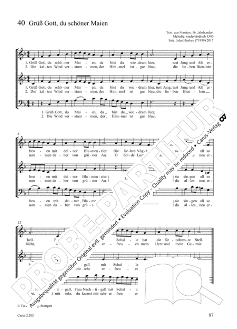 Loreley. Folk songs for choir (Loreley. Volkslieder fur Chor) Choir scores gallery preview page 93