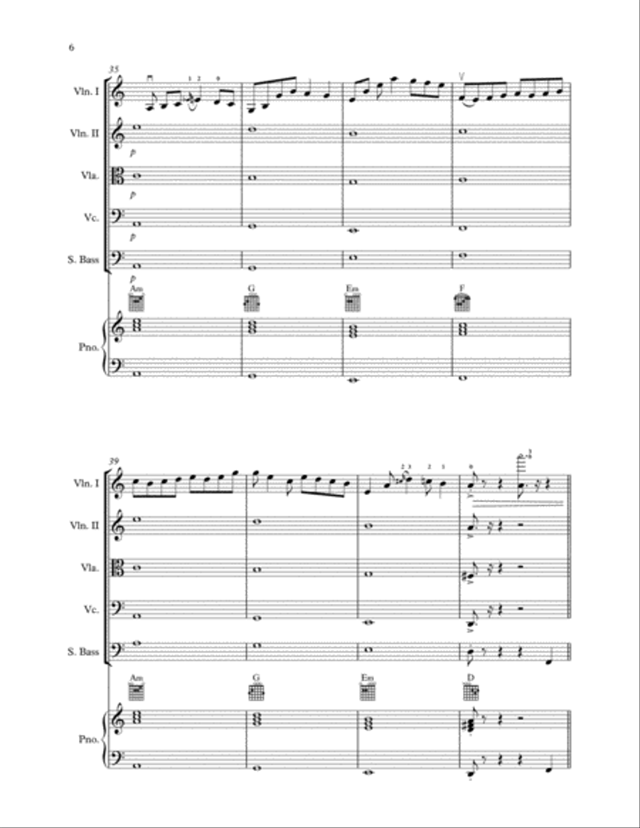 Melody (for String Orchestra) Full Orchestra scores gallery preview page 6
