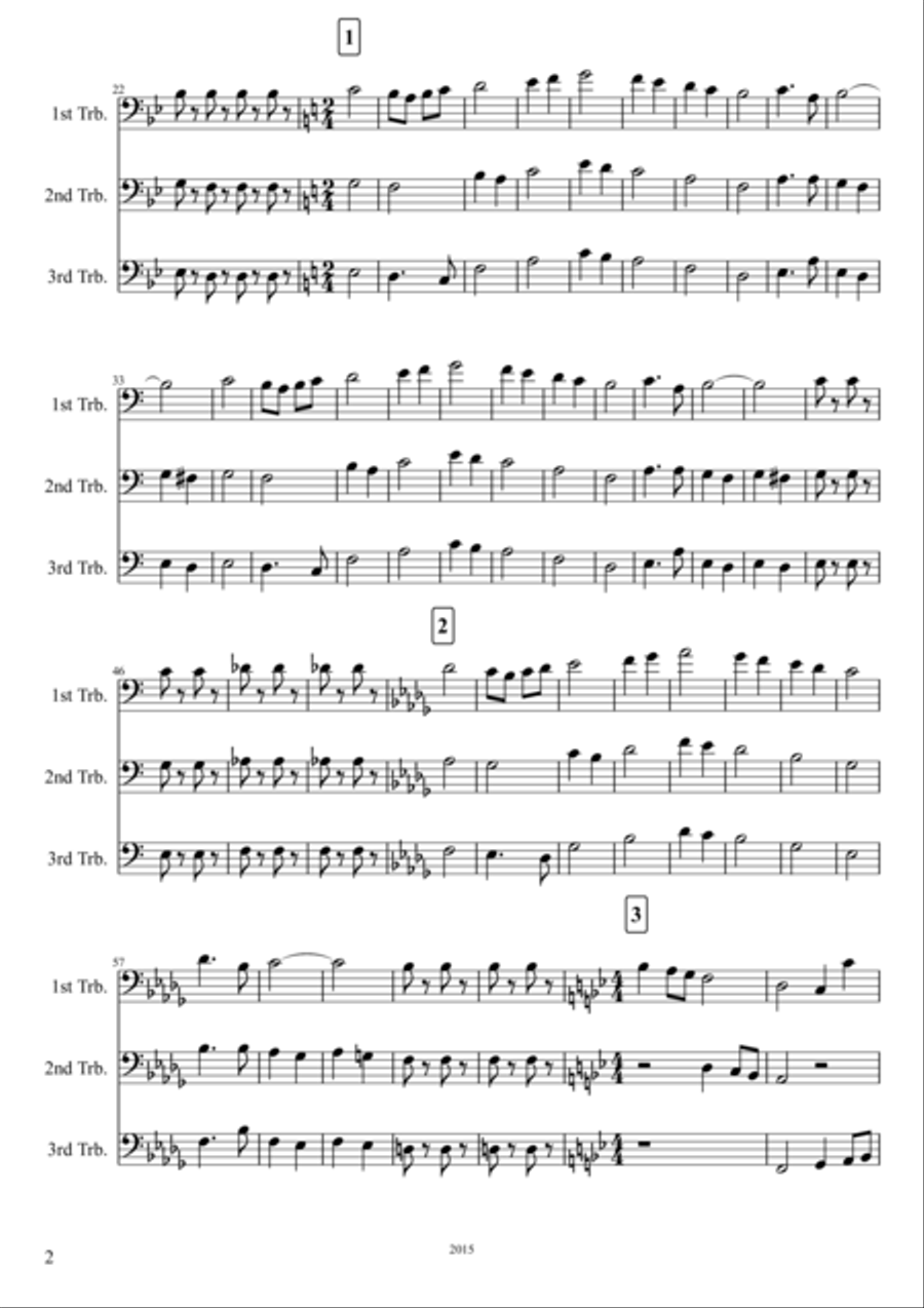 Trombone Trio No. 1 Brass Ensemble scores gallery preview page 2
