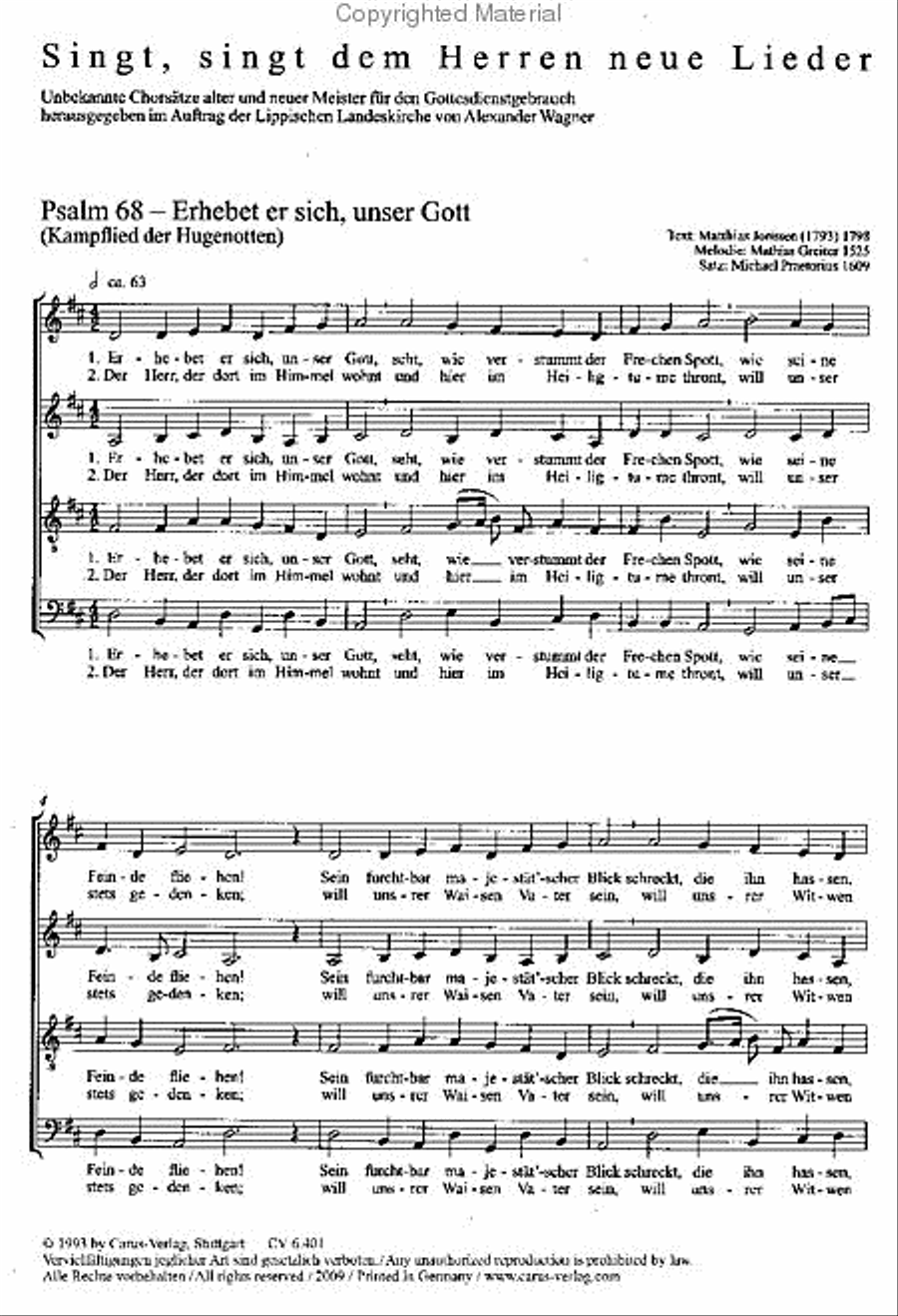 Psalm 68: Erhebet er sich, unser Gott Voice scores gallery preview page 2