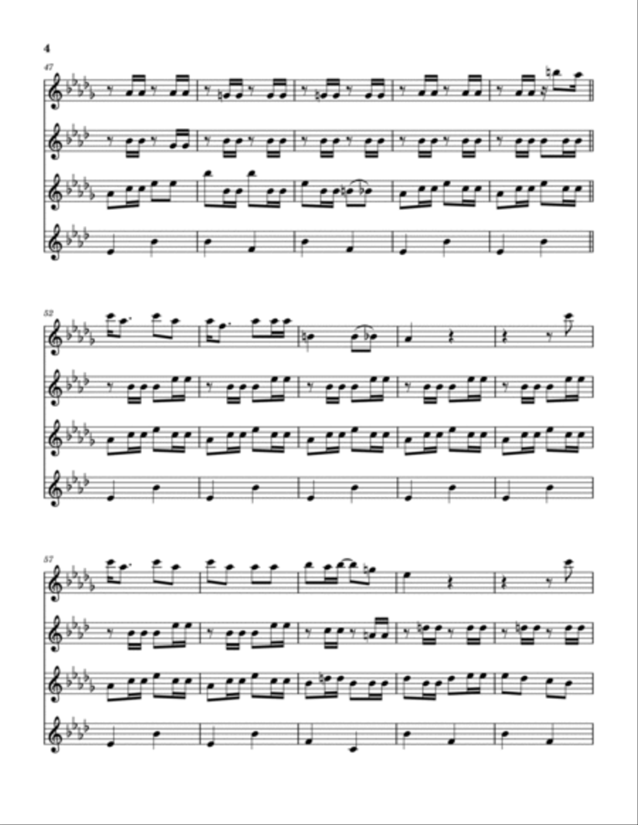 Luther Played The Boogie Saxophone Quartet scores gallery preview page 5