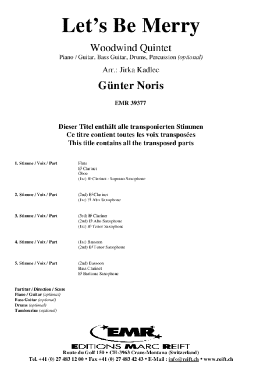 Let's Be Merry Woodwind Quintet scores gallery preview page 2