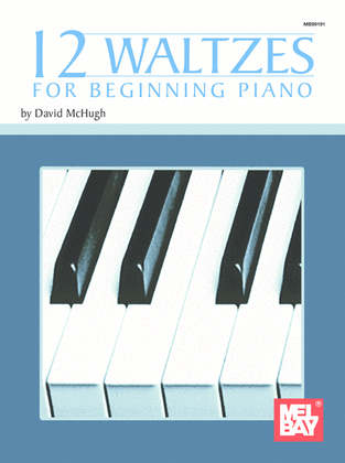 Book cover for 12 Waltzes for Beginning Piano