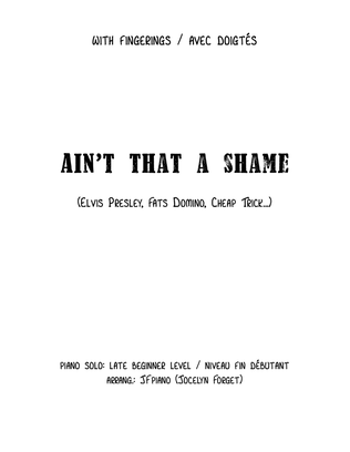 Book cover for Ain't That A Shame