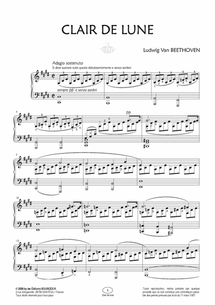 Clair de Lune Opus 27 n°2 (Collection Anacrouse)