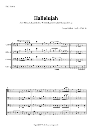 Hallelujah from Messiah by Handel for Cello Quartet