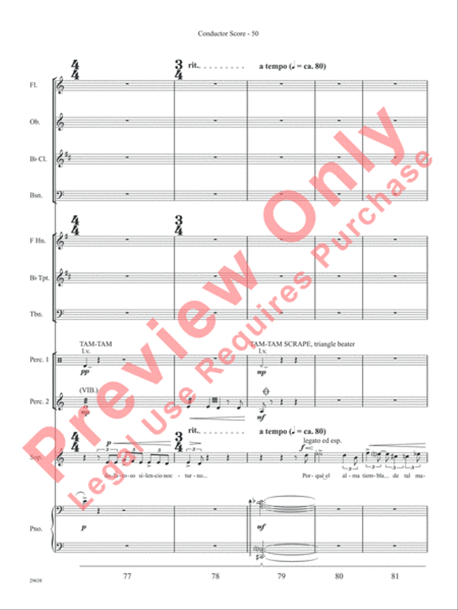 Three Spanish Songs (for Soprano and Wind Ensemble) Concert Band scores gallery preview page 55