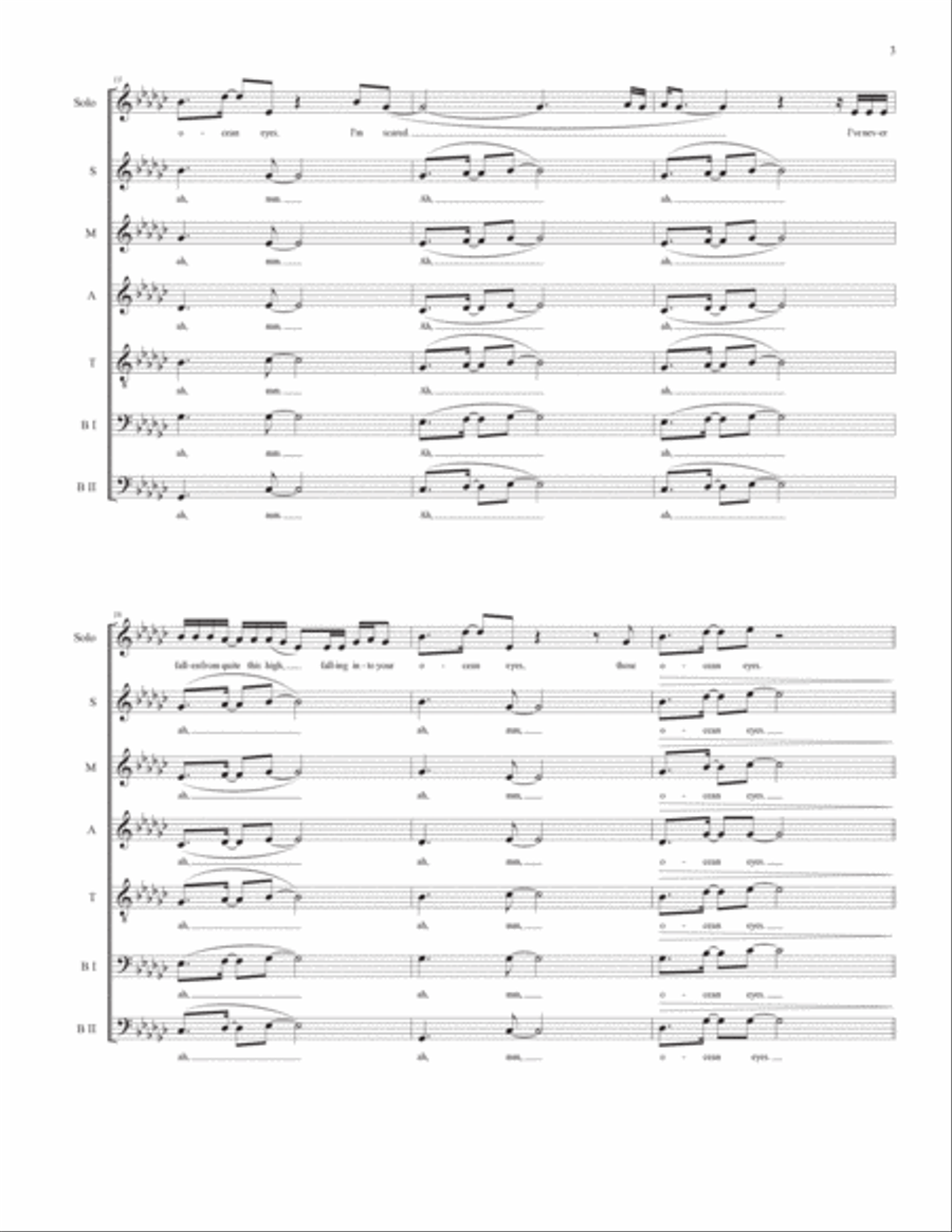 Ocean Eyes 4-Part scores gallery preview page 4