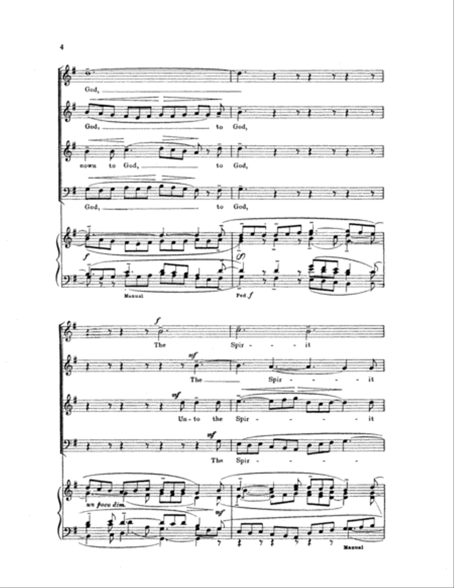 Praise and Renown to God 4-Part scores gallery preview page 4