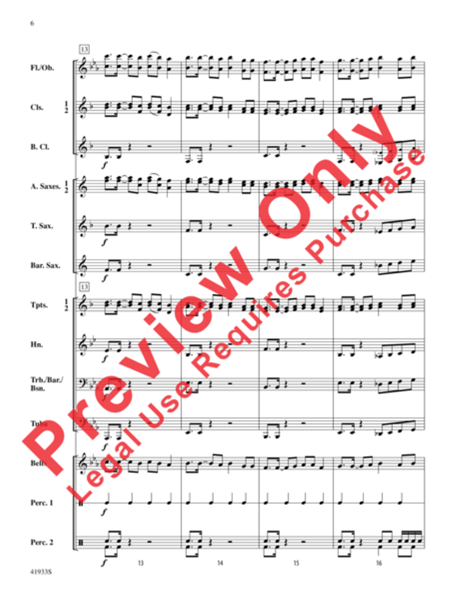 African Alleluia Concert Band scores gallery preview page 7