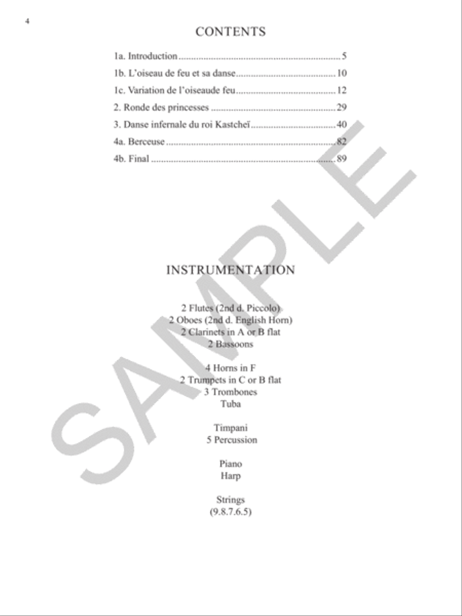 The Firebird Suite (1919) -- l'Ouiseau de Feu Full Orchestra scores gallery preview page 5