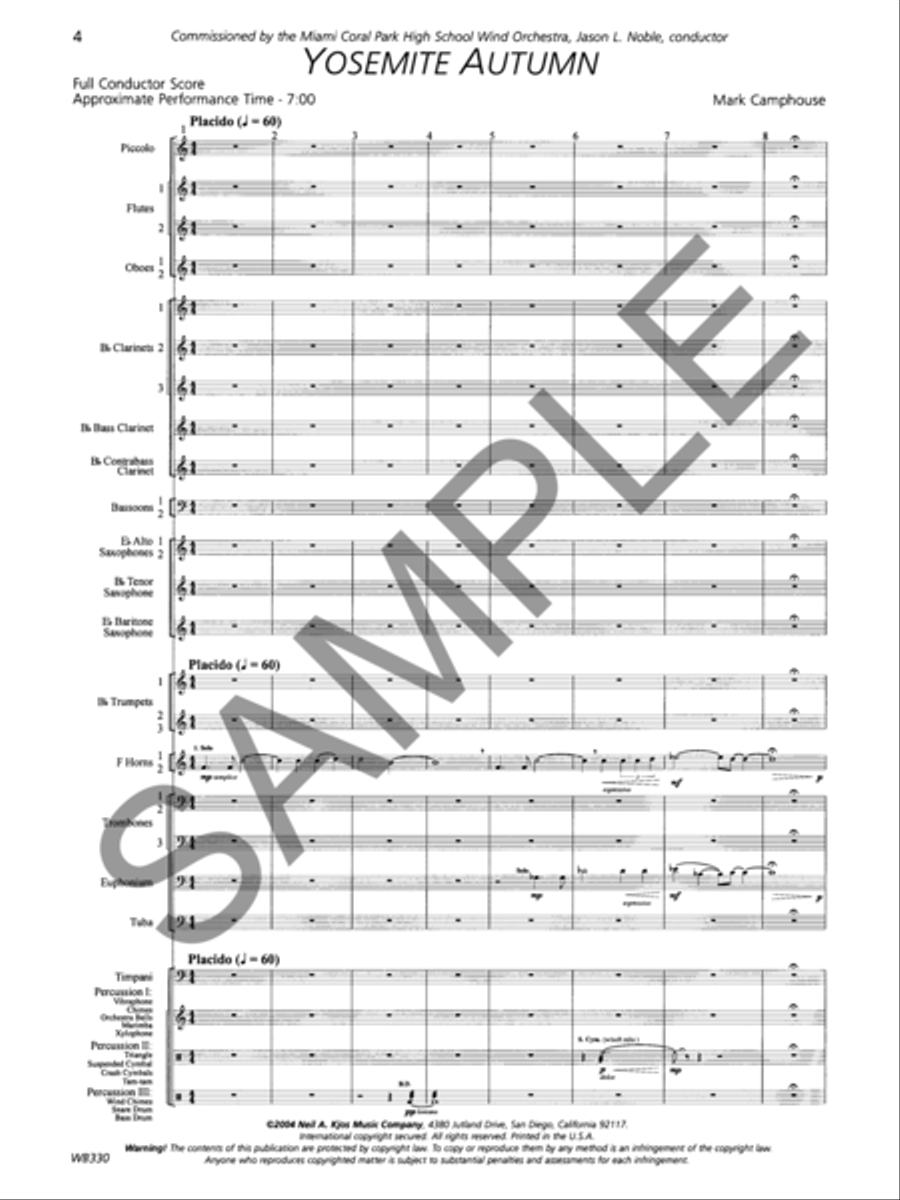 Yosemite Autumn Concert Band scores gallery preview page 2