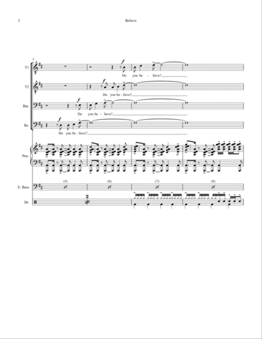 Believe Small Ensemble scores gallery preview page 2