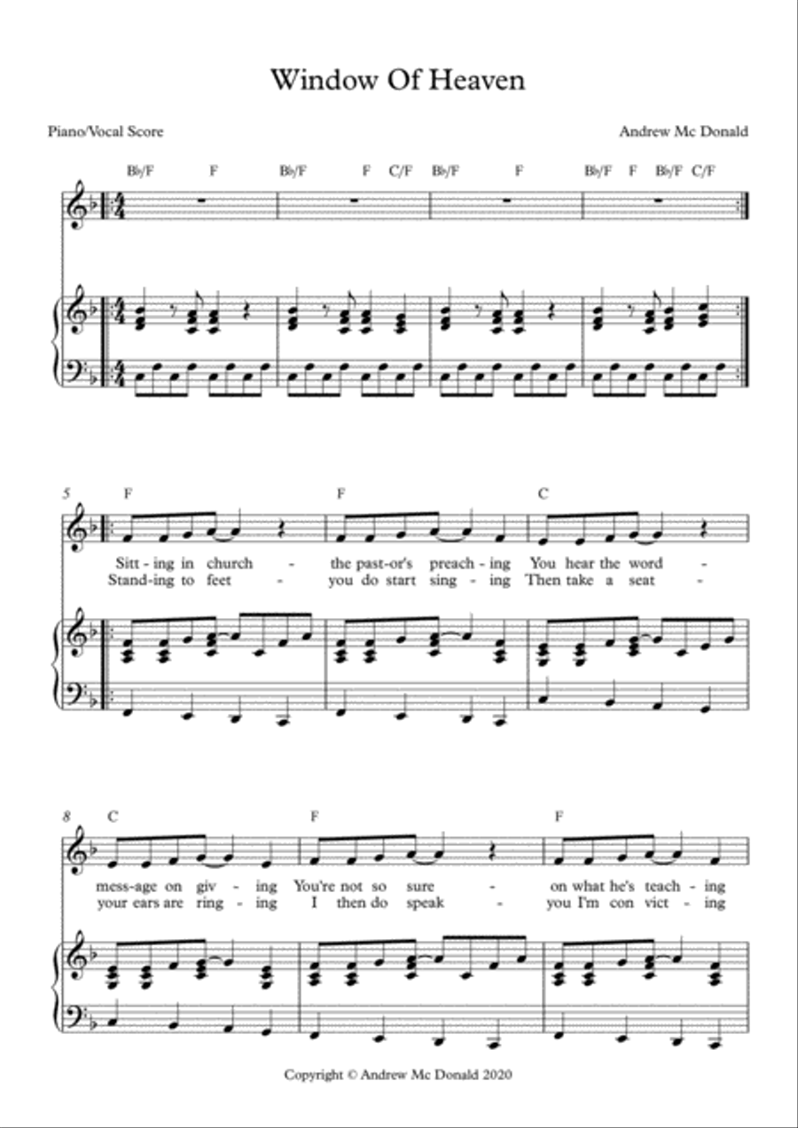 Window Of Heaven Voice scores gallery preview page 2