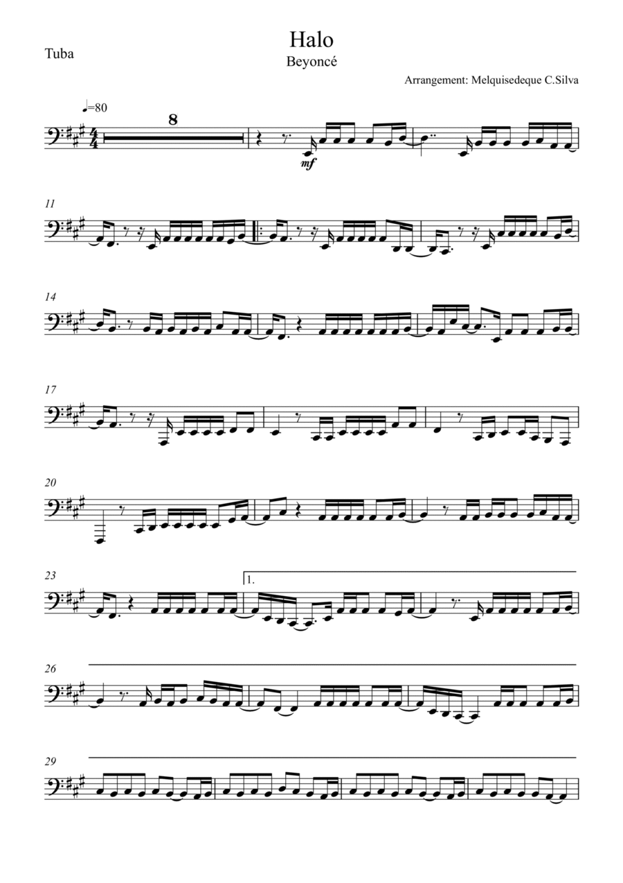 Halo Tuba scores gallery preview page 1
