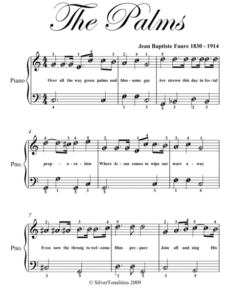 Palms Easiest Piano Sheet Music