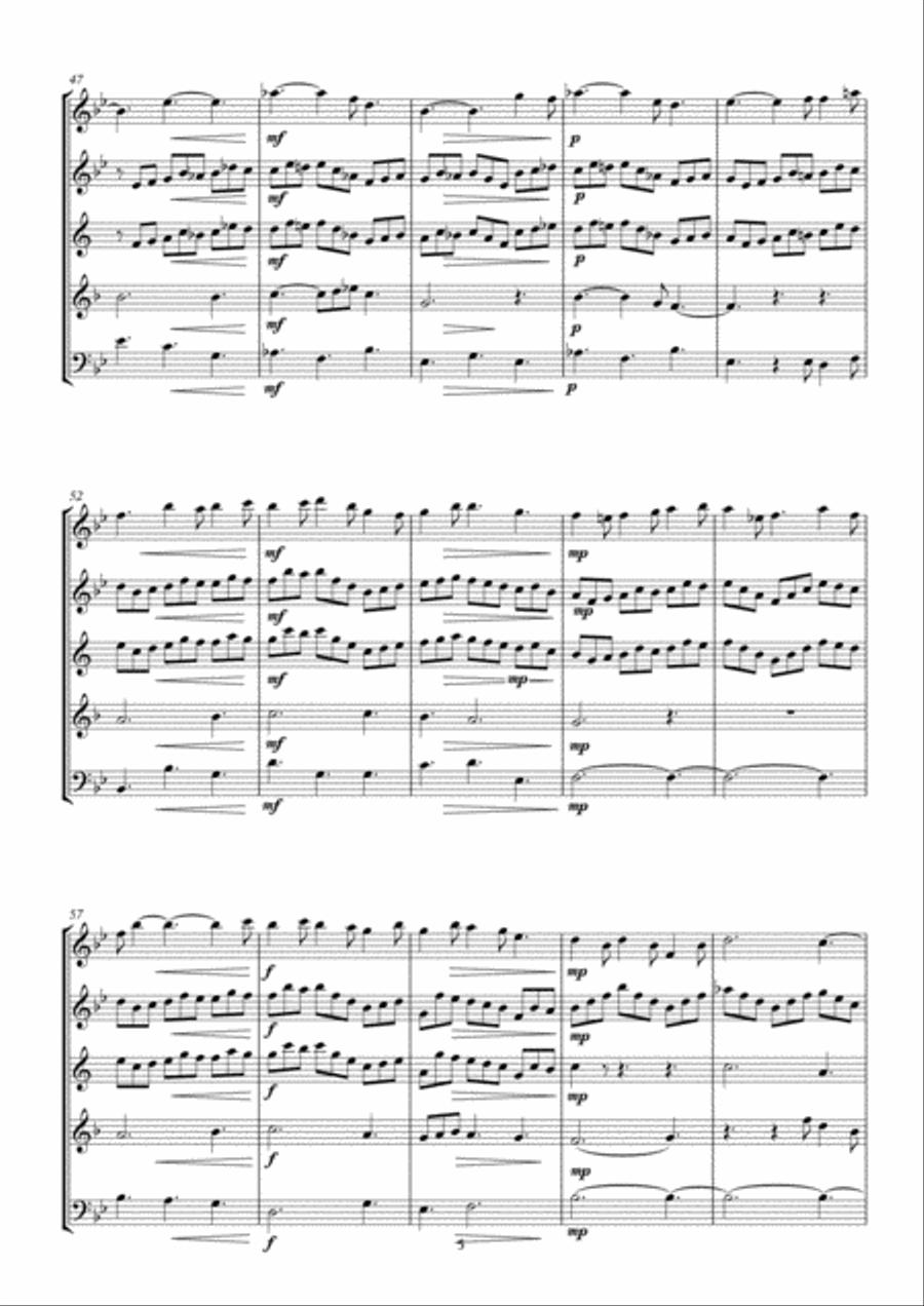 Jesu Joy of Mans Desiring arranged for Wind Quintet Woodwind Quintet scores gallery preview page 5