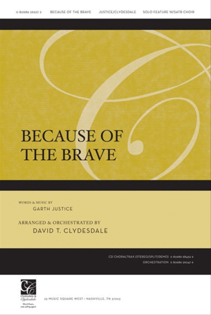 Because of the Brave - Anthem 4-Part scores gallery preview page 1