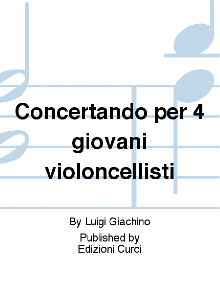 Concertando per 4 giovani violoncellisti Cello scores gallery preview page 1