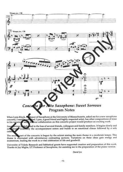 Concerto For Alto Saxophone and Concert Band
