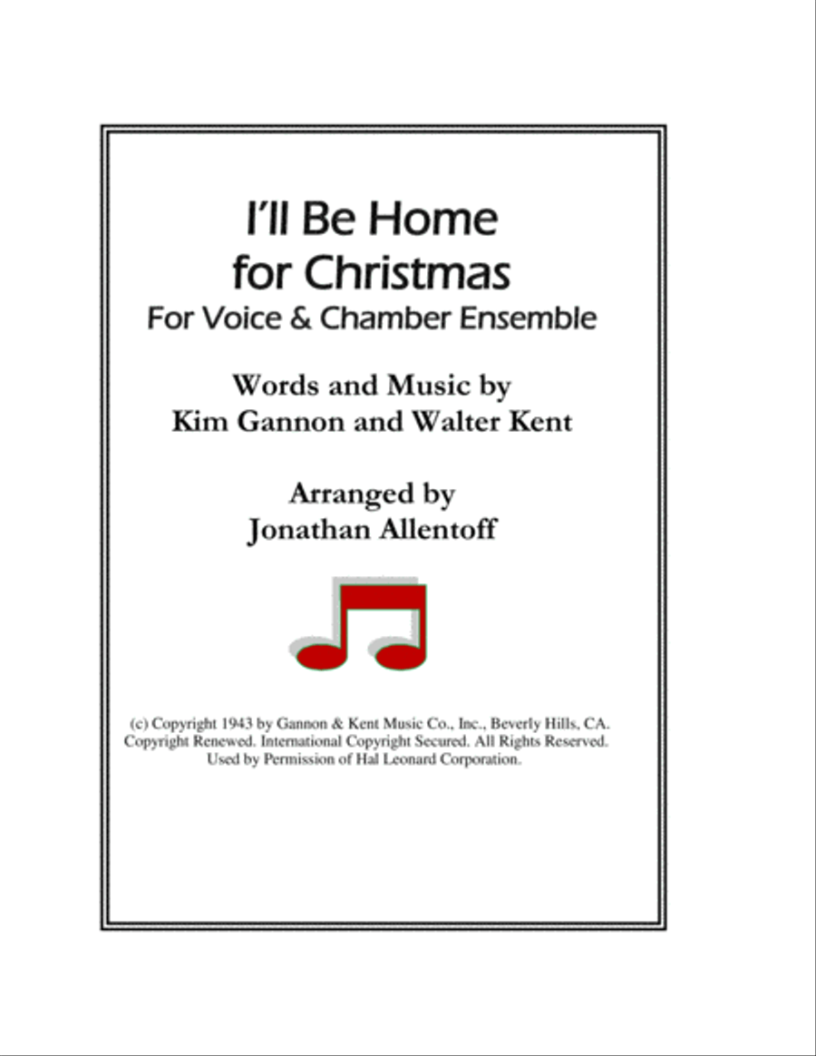 I'll Be Home For Christmas Large Ensemble scores gallery preview page 1