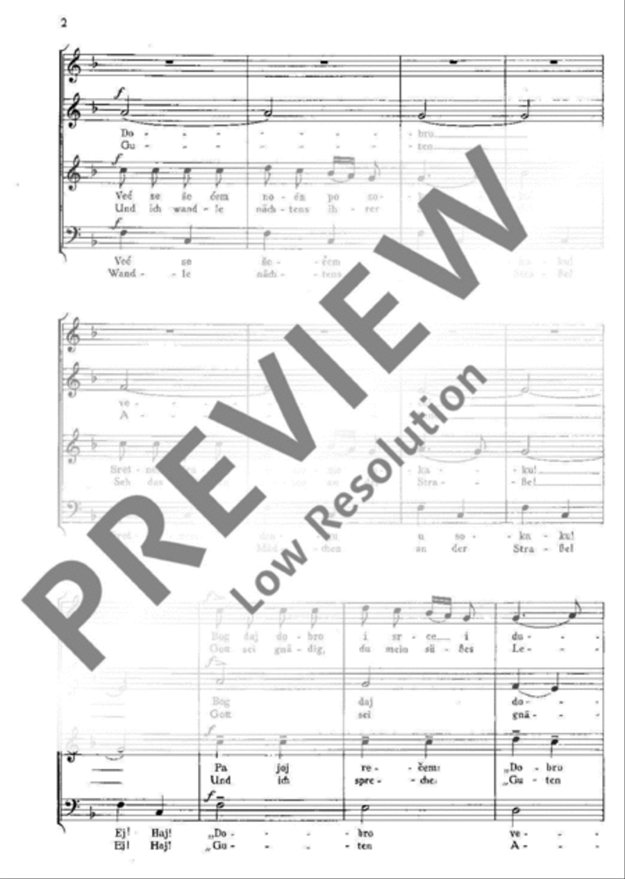 Sechs serbische Volkslieder 4-Part scores gallery preview page 3