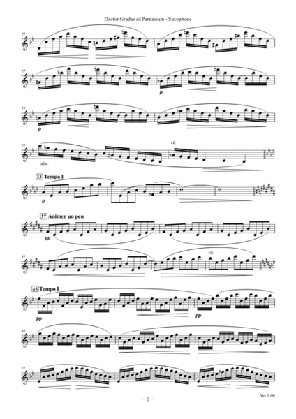 Doctor Gradus ad Parnassum / C.Debussy (Saxophone)