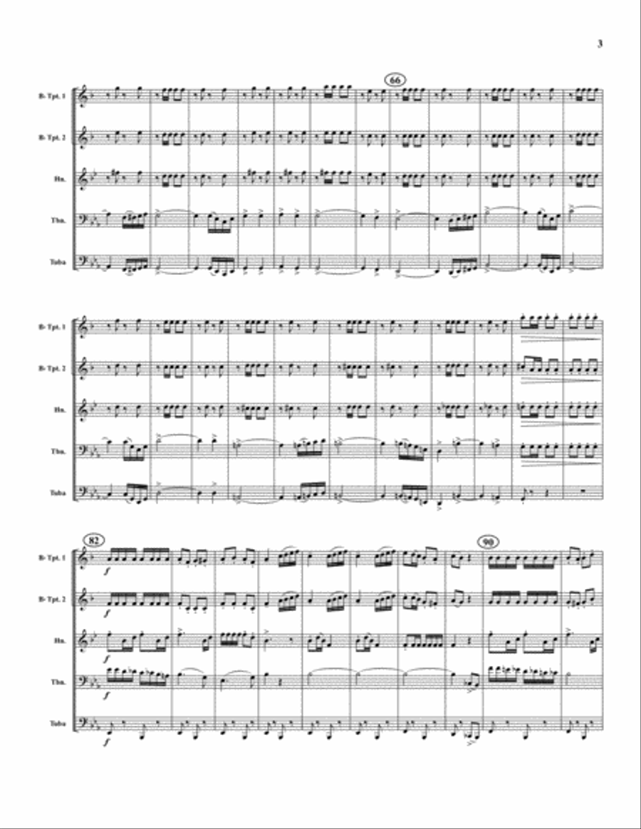 Florentiner March Brass Quintet scores gallery preview page 3