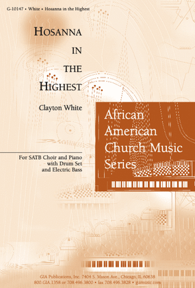 Book cover for Hosanna in the Highest - Instrument edition