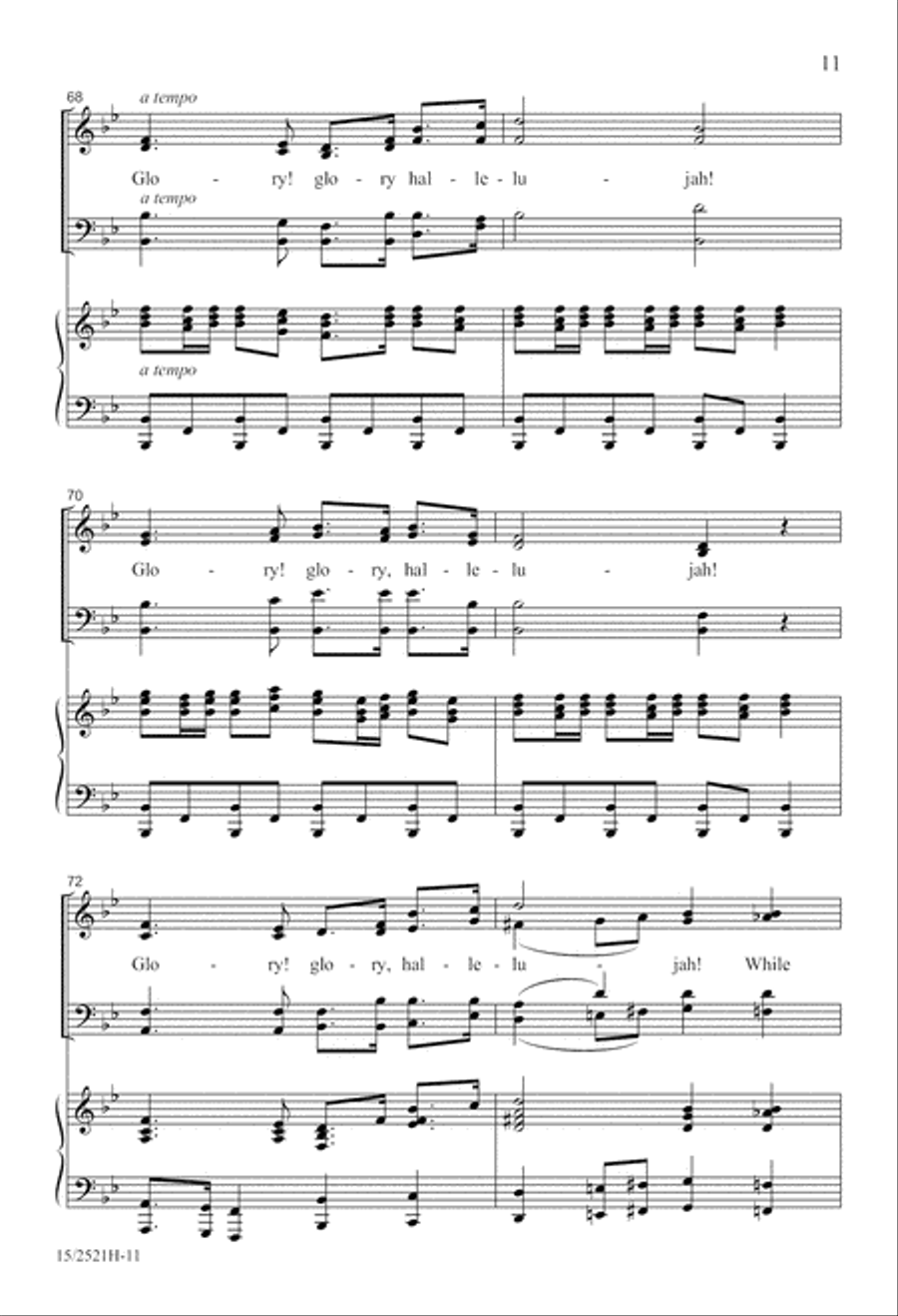 Battle Hymn of the Republic 4-Part scores gallery preview page 11