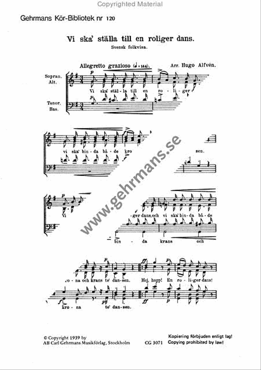 Vi ska' stalla till en roliger dans Divisi scores gallery preview page 2