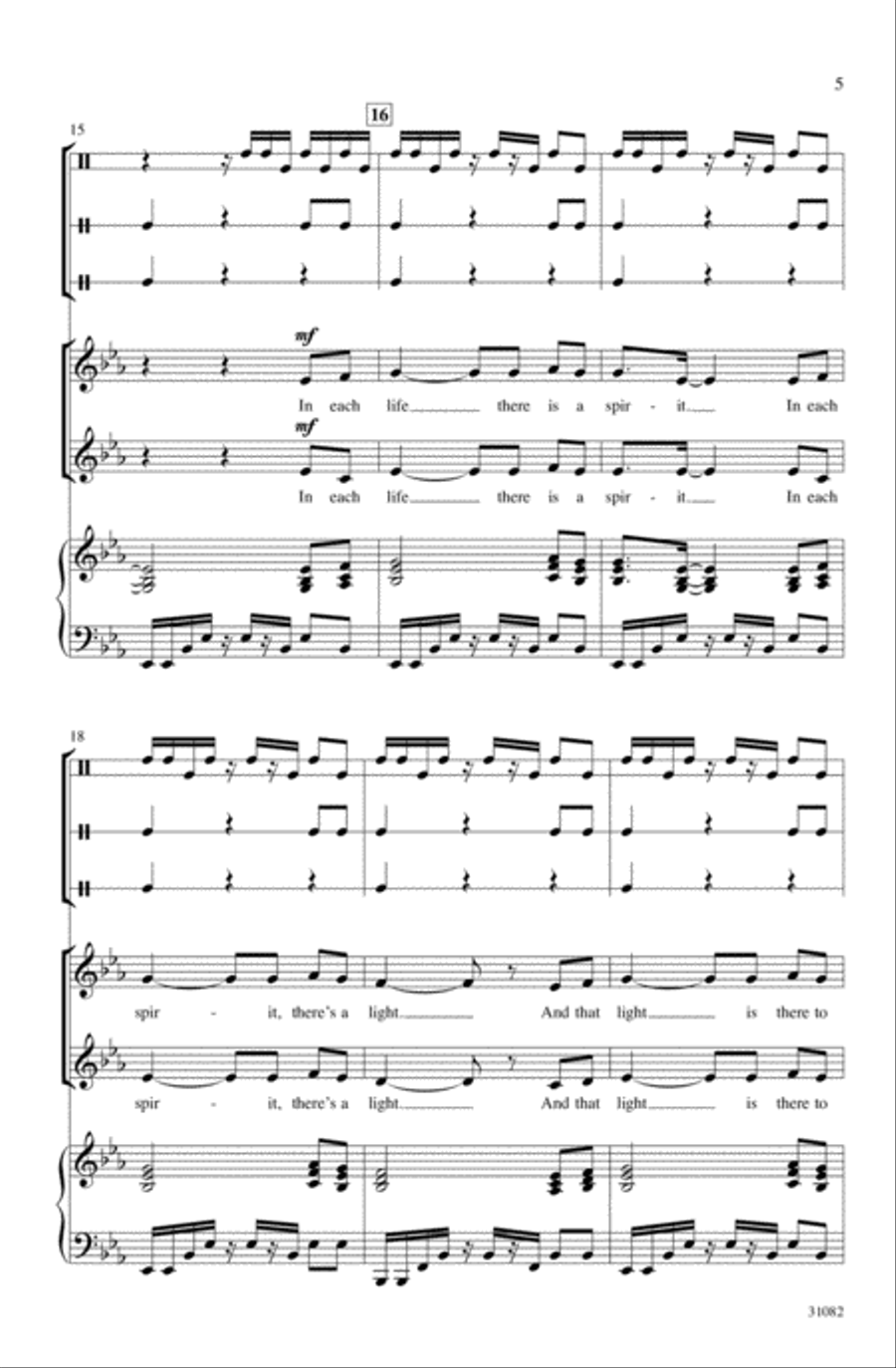 Like the Beat of a Drum 2-Part scores gallery preview page 4