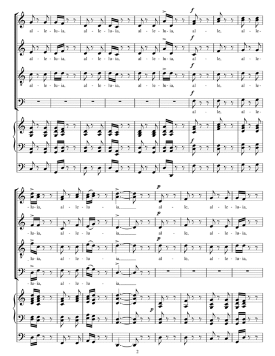 Alleluia Jubilate 4-Part scores gallery preview page 2