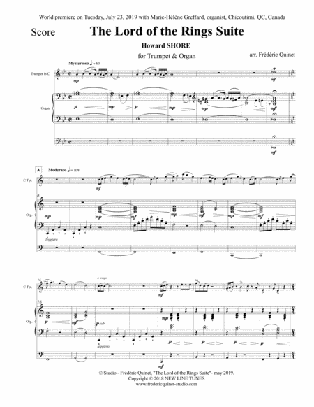 The Lord Of The Rings Suite for Trumpet & Organ