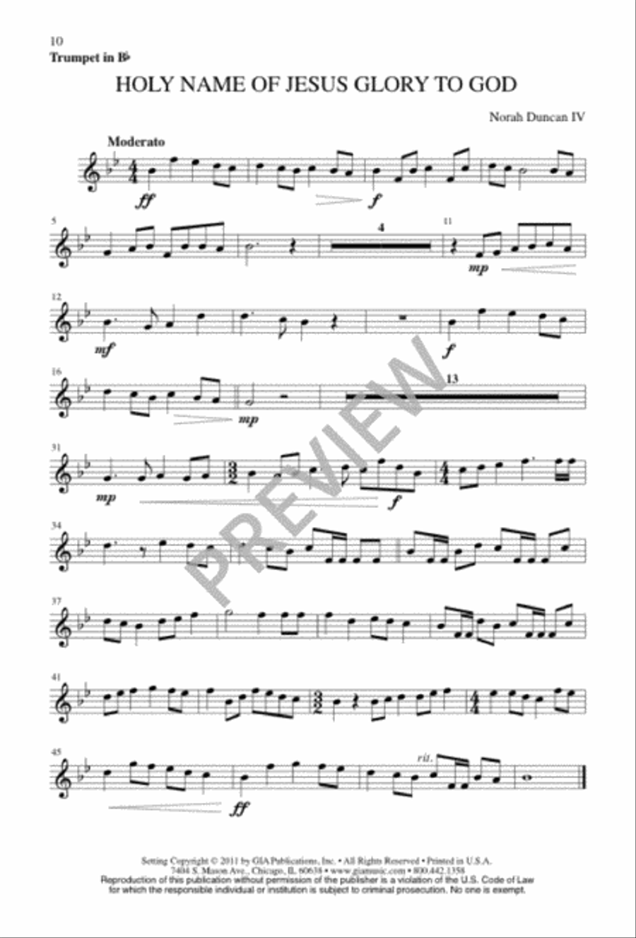Holy Name of Jesus Glory to God 4-Part scores gallery preview page 9