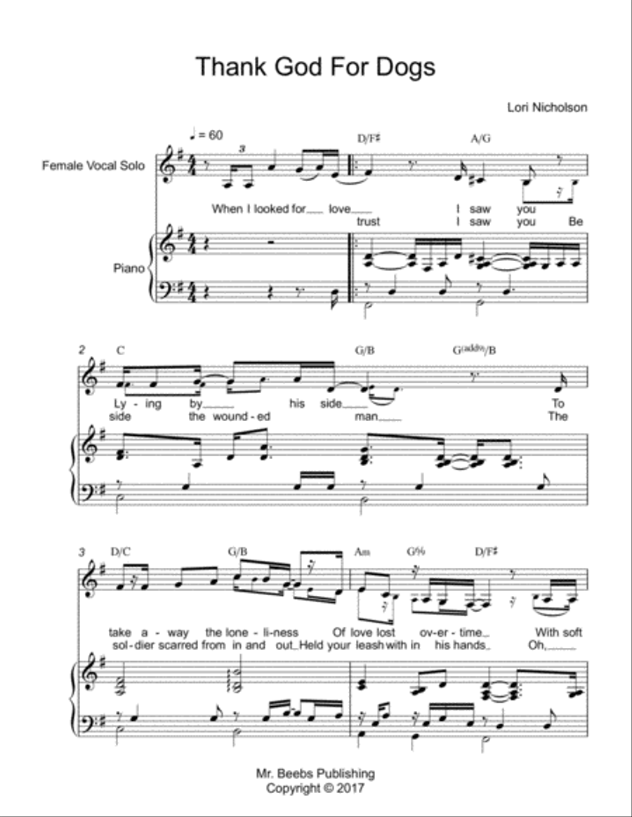 Thank God for Dogs Thank God for Dogs Voice scores gallery preview page 1