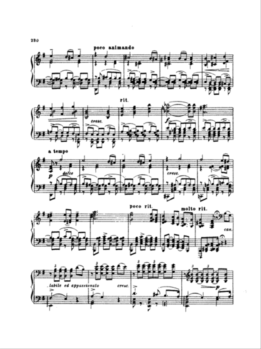 Tchaikovsky: Eighteen Piano Pieces, Op. 72; Aveu Passionne; Valse, Op. 40, No. 9, 1st Version Piano Solo scores gallery preview page 2