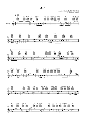 AIR - J. S. Bach (Melody and Chords - easy)