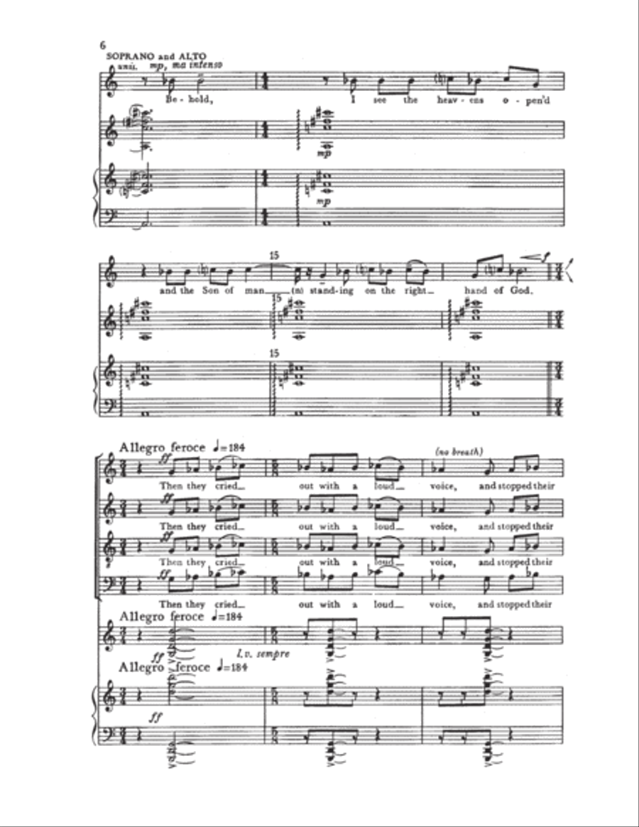 The Martyrdom of Saint Stephen 4-Part scores gallery preview page 5