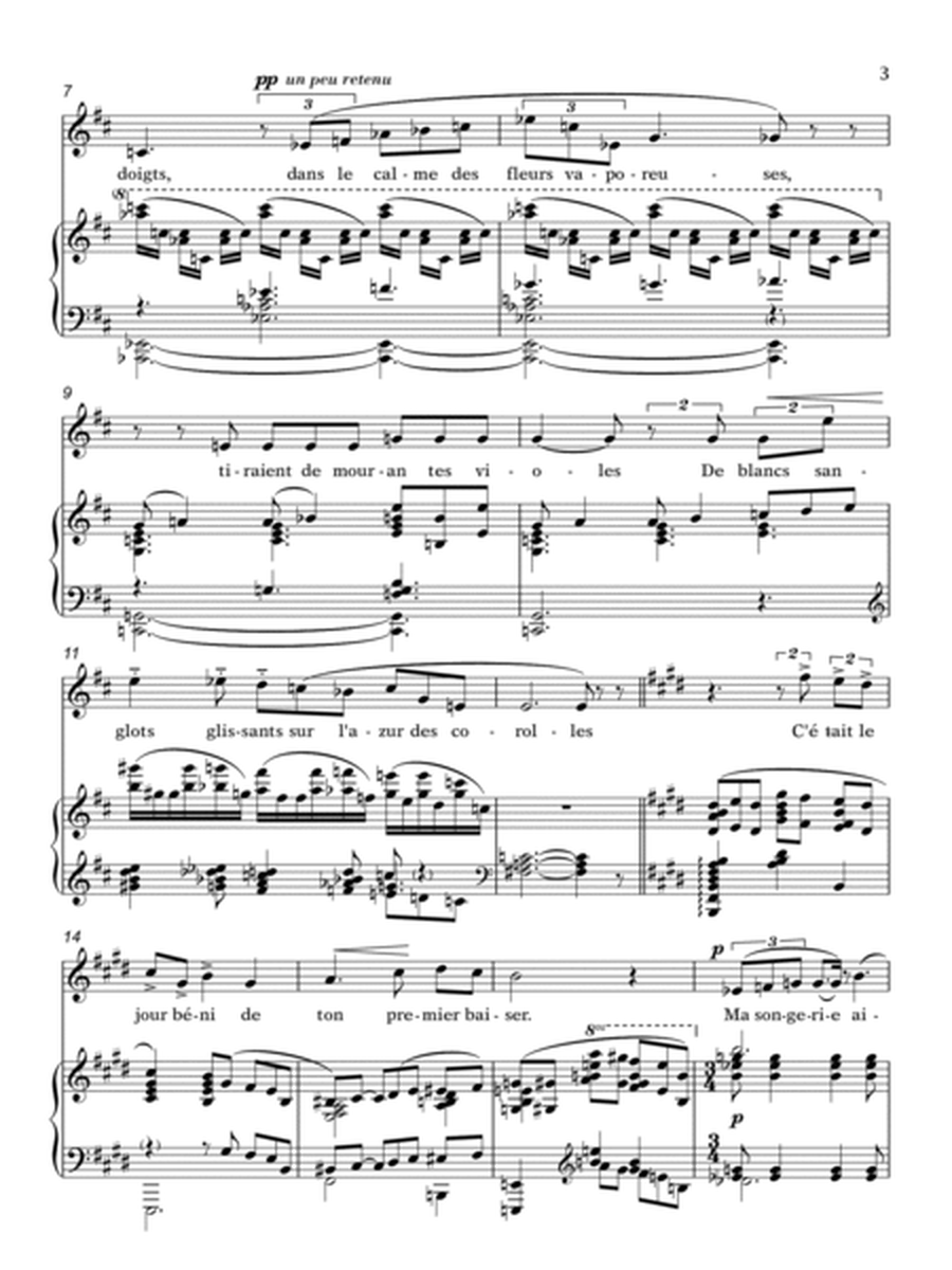 Debussy: Apparition (transposed to D major)