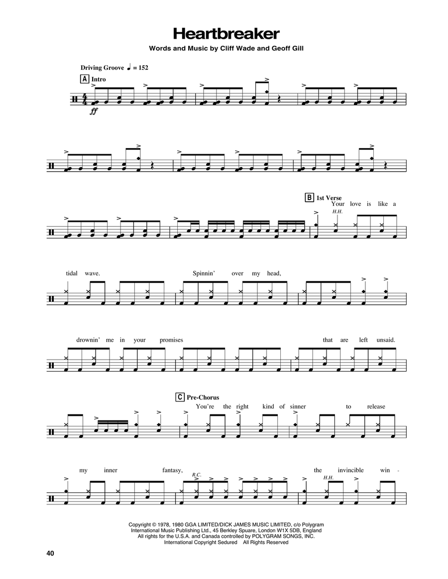 Heartbreaker Drum Set scores gallery preview page 1