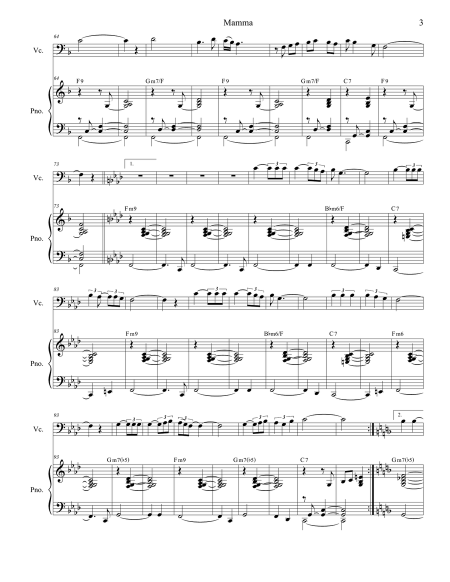 Mama (mamma) Trombone Duet scores gallery preview page 3