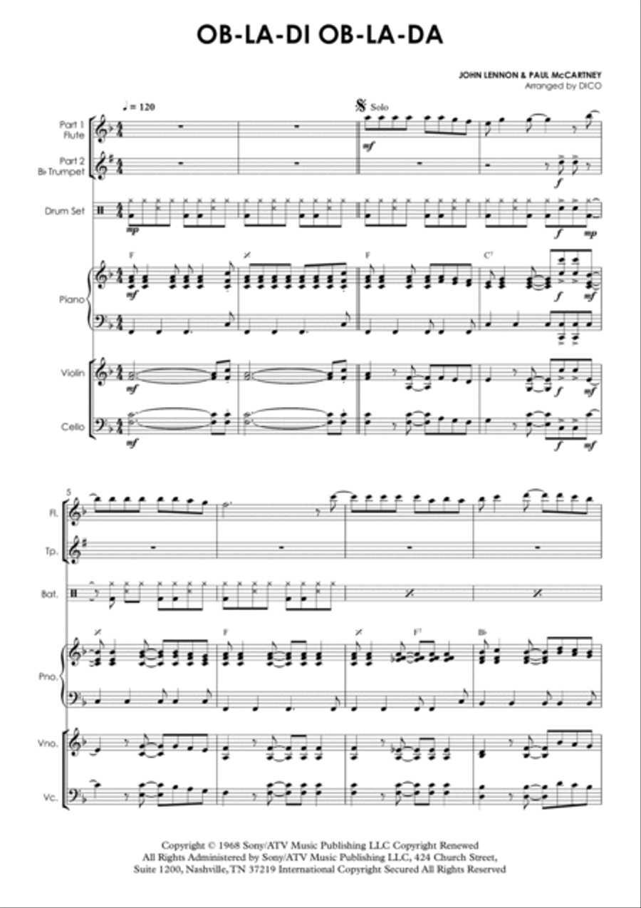 Ob-la-di, Ob-la-da Small Ensemble scores gallery preview page 2