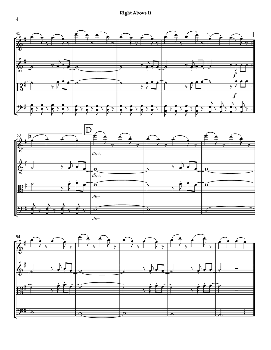 Right Above It String Trio scores gallery preview page 4